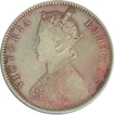 Silver Half  Rupee Coin of Victoria Empress of Bombay Mint of 1899.