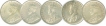 Silver Half Rupee coins of King George V.