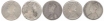 Silver One Rupee Coins of Victoria Queen of 1862.