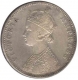 Silver One  Rupee Coin of Victoria Empress of Bombay Mint of 1885.