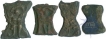 Damru shaped Copper Coins of Kaushambi Region.