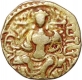 Gold Dinar Coin of Samudragupta of Gupta Dynasty.