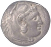 Silver Drachma Coin of Alexander of Indo Greeks.