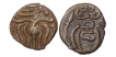 Copper Coins of Devaraya I of Vijayanagara Empire.