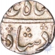 Silver Half Rupee of Shah Alam II of Surat Mint.