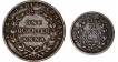 Copper Quarter and One Twelfth Anna of East India Company.