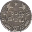 Silver double Fanam of Madras Presidency.