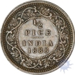 Copper Half Pice of Victoria Empress of Cacutta Mint of 1888.