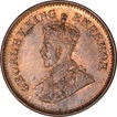 Bronze Half Pice of King George V Calcutta Mint of 1929.