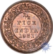 Bronze Half Pice of King George V of  Calcutta Mint of 1932.