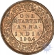 Copper Quater Anna of King Edward VII of Calcutta mint.