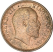 Copper Quarter Anna of King Edward VII of Calcutta Mint of 1905.