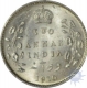 Silver Two Annas of King George V of Calcutta Mint of 1910.