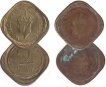 Nickle Brass Two annas Coins of  King George VI Bombay Mint of 1942.