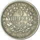 Silver Quarter Rupee of Queen Victoria of Calcutta Mint of 1840.