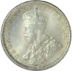 Silver Quarter Rupee of King George V of Calcutta mint of 1919.