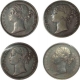 Silver Rupee Coins of Victoria Queen of Bombay Mint.