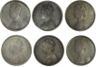 Silver Rupee Coins of Victoria Queen of 1862.