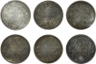 Silver Rupee Coins of Victoria Queen of 1862.