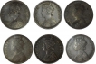 Silver Rupee Coins of Victoria Queen of 1862.