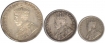 Silver Coins of King George V of Bombay Mint.