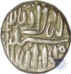 Silver Half Rupee (mahmudi) of Akbar of Mulher Mint.