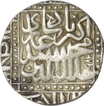 Silver Rupee of Akbar of Ahmadabad  Mint of decorated in Squire doted frame.