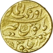 Gold Mohur of Aurangzeb Alamgir of Aurangabad Mint.