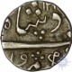 Silver half rupee of Baroda of Anand rao in the name of Muhammad Akbar II