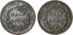 Copper Two coins of Calcutta Mint.  