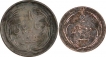 Set of Two Copper Two and Four Pies Coin of Madras Presidency.