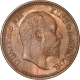 Bronze Issues Half Pice  of King Edward VII of Calcutta Mint of 1910.