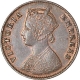 Copper One Quarter Anna of Victoria Empress  of Calcutta Mint of 1897.