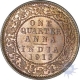 Copper One Quarter Anna of King George V Of Calcutta Mint Of   1913.