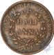 Copper Half Anna of East India Company of Calcutta Mint of 1835.