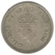 Silver Quarter Rupee of King George VI of Bombay Mint of 1945.