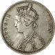 Silver One Rupee of Victoria Queen of Calcutta mint of 1862.