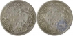 Two Silver Rupees  of  Victoria Queen of Calcutta Mint of the year 1862.