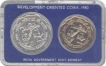 Proof Set of Two coins of Bombay Mint of the year 1980.