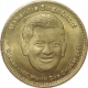 Brass Token of Mahendra Singh Dhoni and Boost logo of match toss coin.