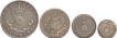 Mombasa. 1888-1890. British East Africa Colonial.Set Of 4 Coins, 1Re, 1/2Re, 1/4Re 2 Annas. 