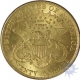 Gold 20 Dollars of united states of America.