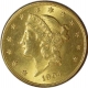 Gold 20 Dollars of united states of America.