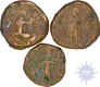 Copper Units of Three Coins of Kushana Dynasty.