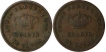 Copper Quarter Two Tanga of Goa of Portuguese India.