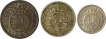 Set of Cupro Nickel and Bronze of Three Different Denominations of Goa of India Portuguese.