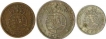 Set of Copper Nickel and Bronze of Different Denominations of Goa of Portuguese India.