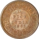 Copper Half Pice of Victoria Queen of Calcutta Mint of 1862.