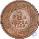 Copper Half Pice of Victoria Empress of Calcutta Mint of 1893.