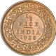 Bronze Half Pice of King George V of Calcutta Mint of 1928.